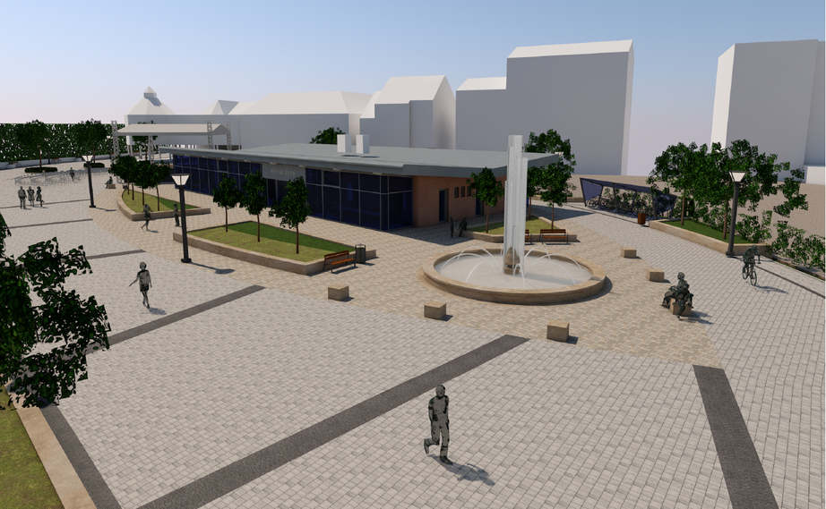 Visual design: new touristical centre of the town (Hévíz Municipality)